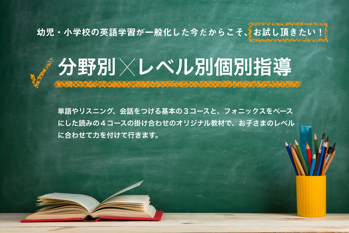 分野別×レベル別個別指導